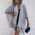 Polyester Yarn Crocheted Hollow Knitted Tassel Cape And Shawl Sweater Women's Cardigan - O Retalho