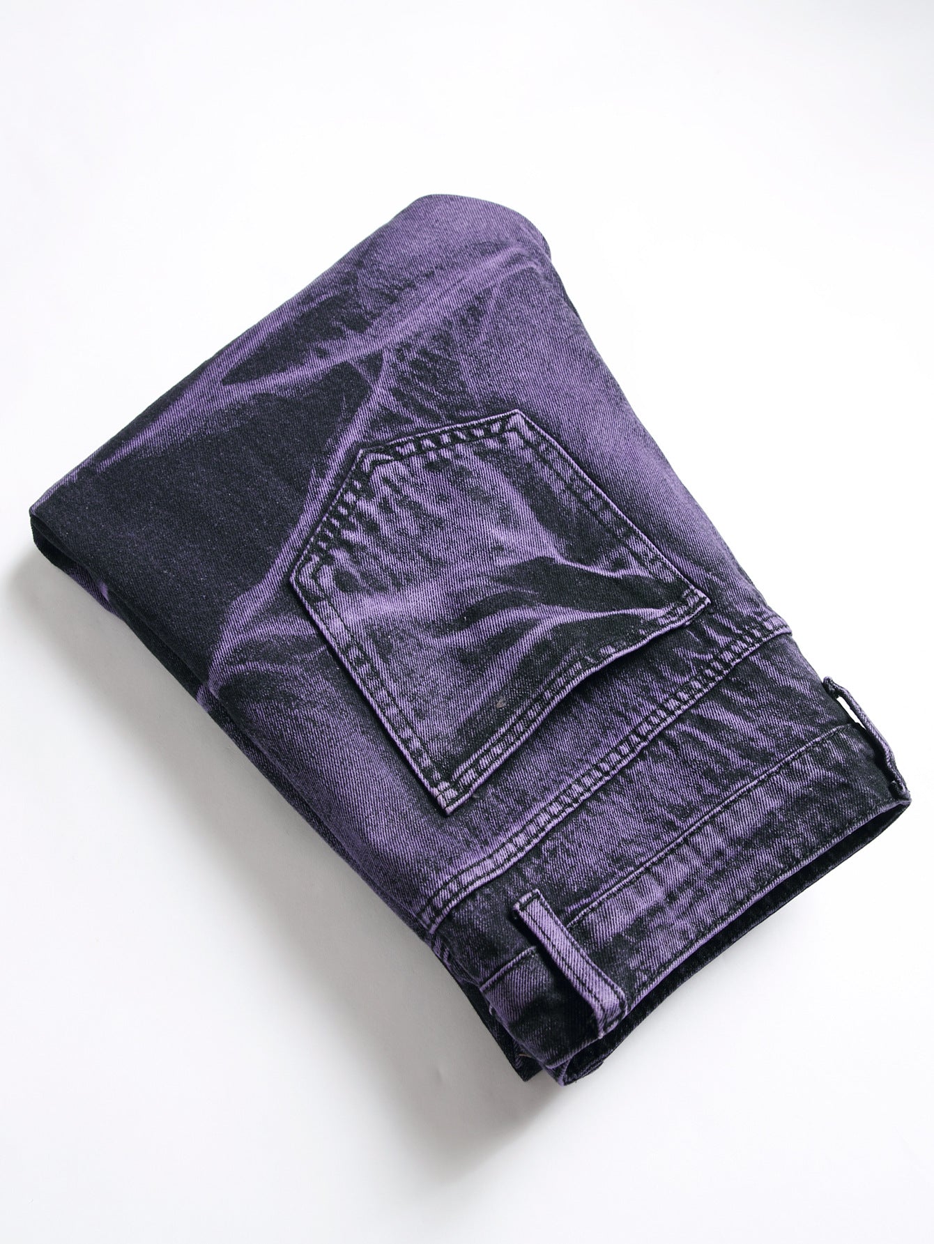 Calça Jeans Street Fashion Roxa e Preta - Estilo Ousado - O Retalho