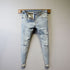 Calça Jeans Slim Retro Azul Claro - Estilo Vintage com Toque Moderno - O Retalho