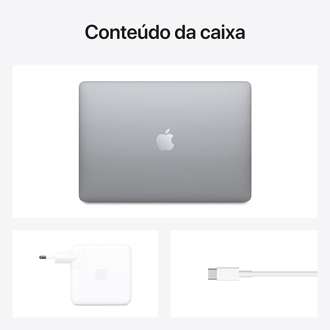 MacBook Air -Apple notebook : (de 13 polegadas, Processador M1 da Apple com CPU 8‑core e GPU 7‑core, 8 GB RAM, 256 GB) - Prateado - O Retalho