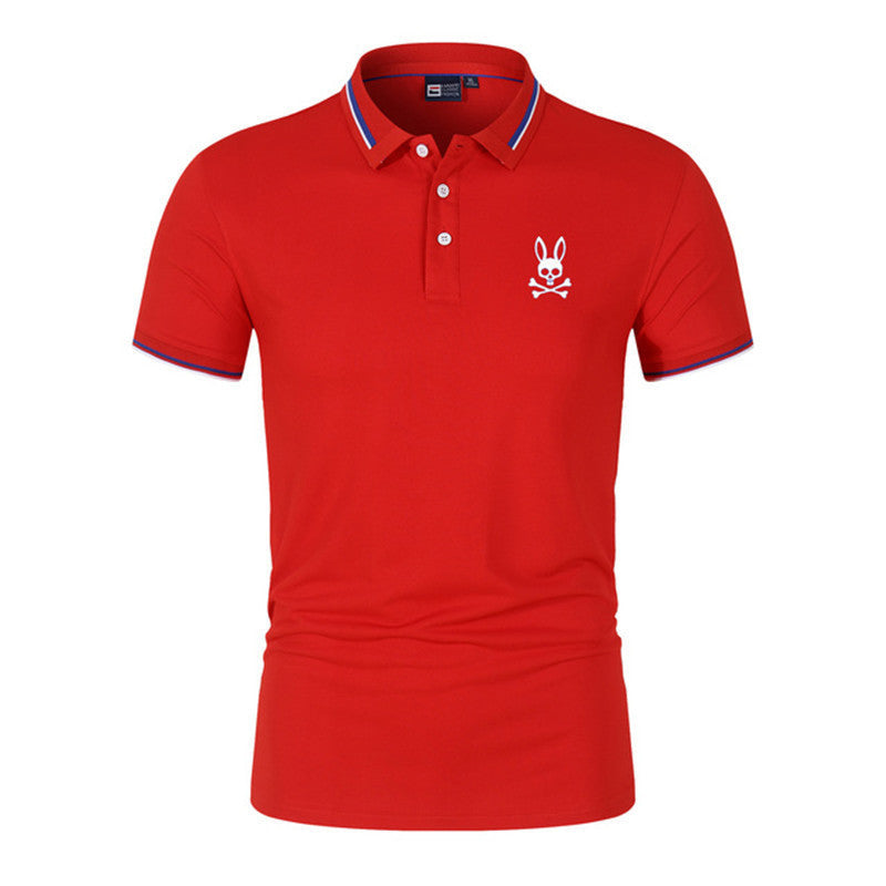 Camisa polo masculina estampada de manga curta - O Retalho
