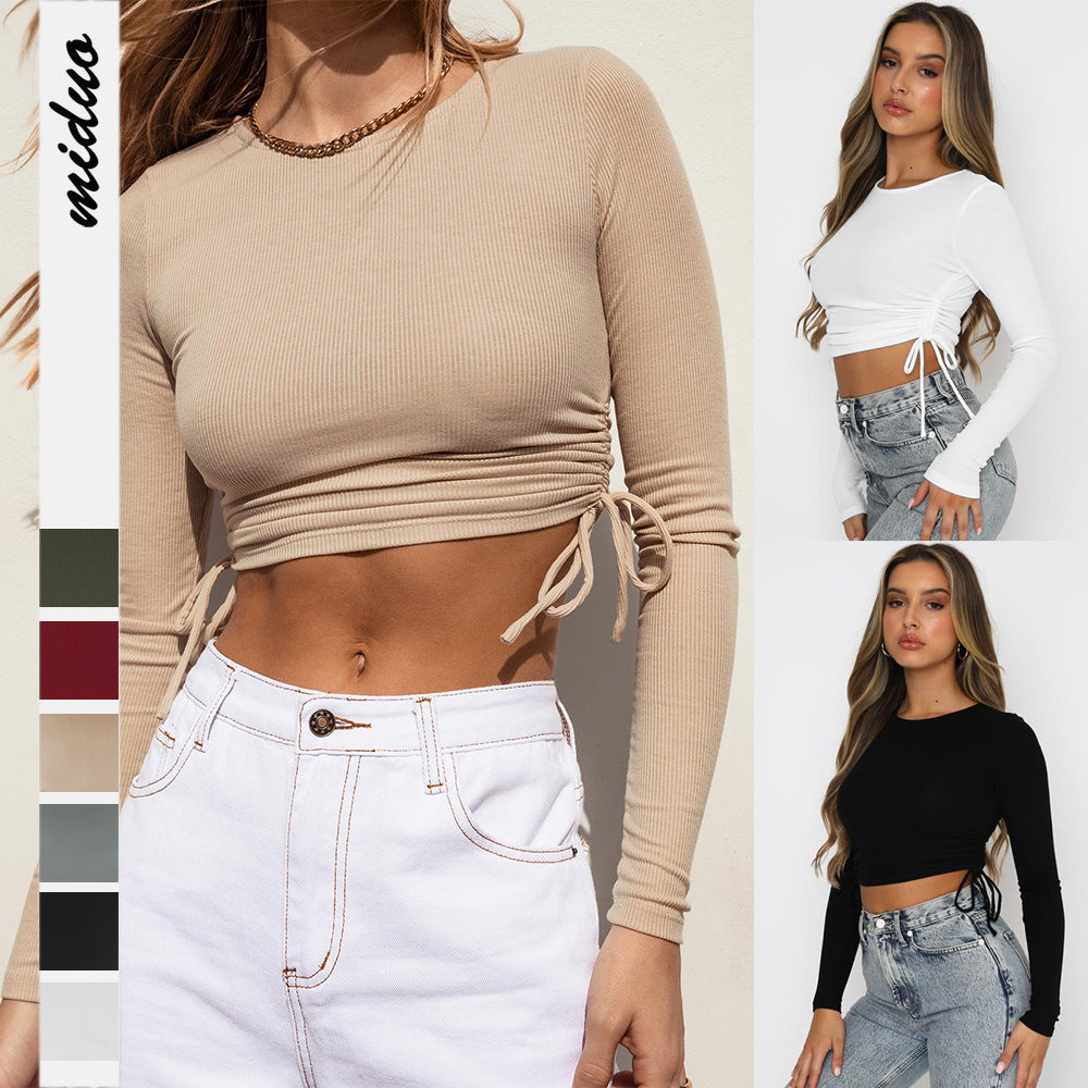 Crop Top Gola Redonda Manga Longa - O Retalho