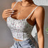 Crop top com alças com babados - O Retalho