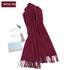 Women's Solid Color Lambswool Fringe Bib - O Retalho