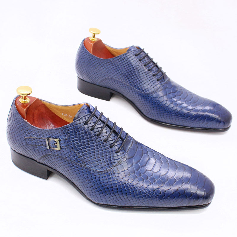 sapatos formais de couro para homens - O Retalho