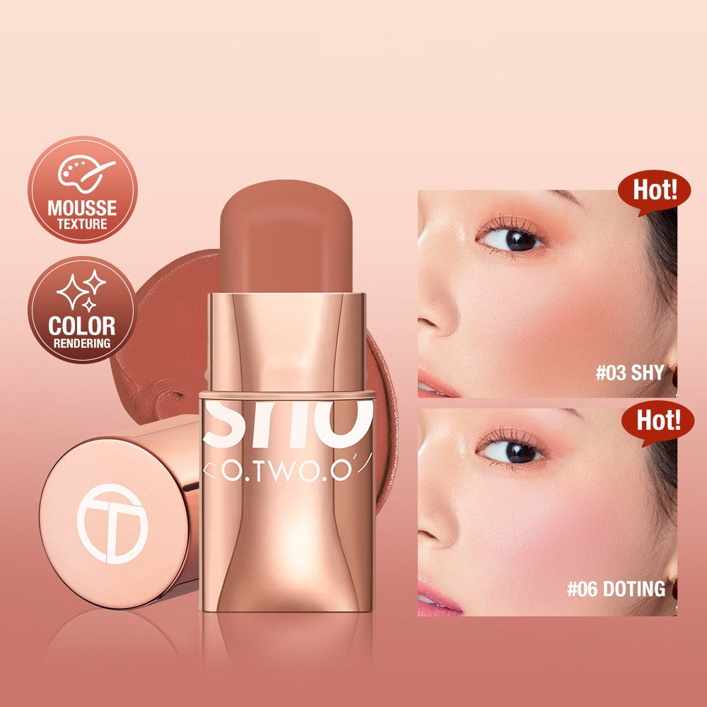 Creme Suave Vital para Bochechas - Tonalidade e Iluminação Natural com Bastão de Blush Nude. - O Retalho