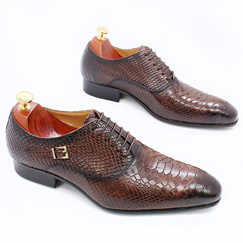 sapatos formais de couro para homens - O Retalho