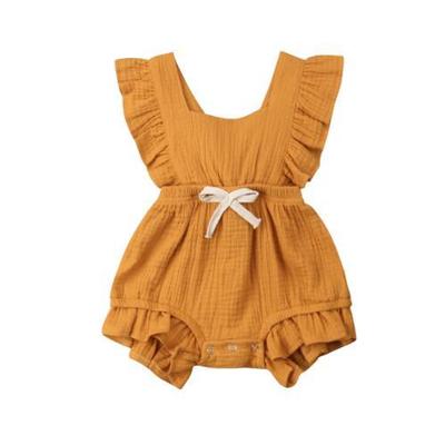 Vestido de bebê com laço e manga - O Retalho
