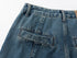 Calças jeans de perna reta com bolso de carga - O Retalho