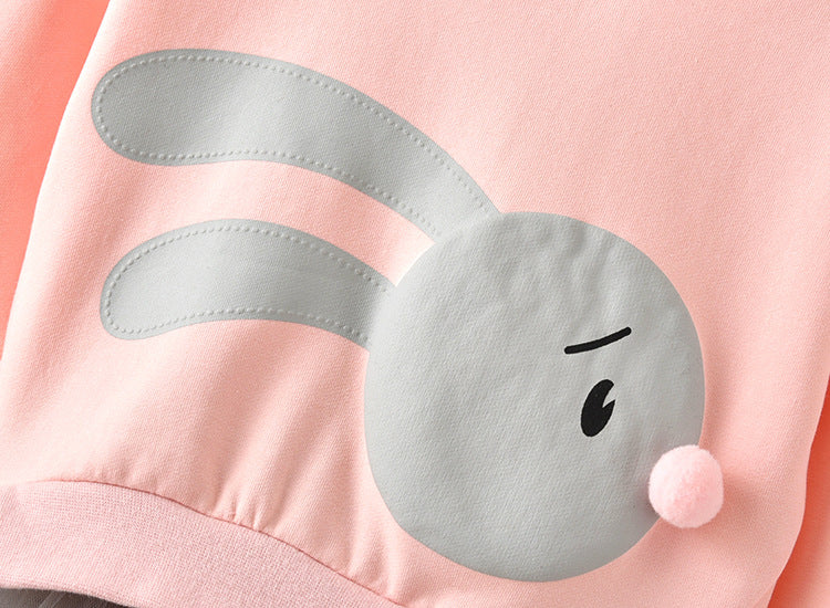 Vestidos de meninas para o inverno com estampa de coelho - O Retalho
