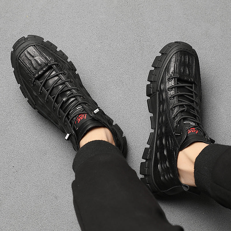🔥Sapatos de couro de cano alto quentes e elegantes para homens - O Retalho