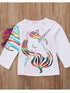 camisola infantil com estampa de unicórnio - O Retalho