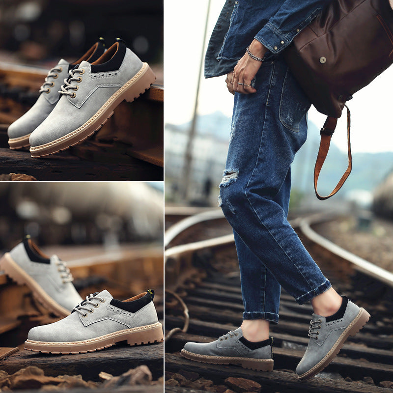 sapatos de couro para homens adequados para trabalho e lazer - O Retalho