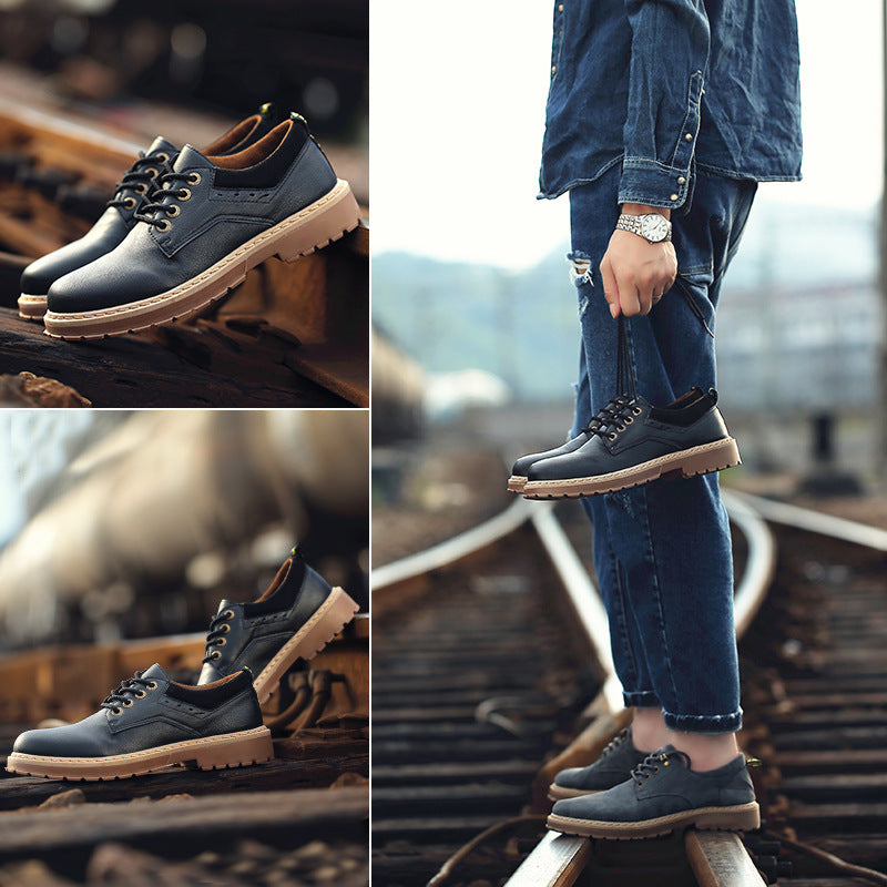 sapatos de couro para homens adequados para trabalho e lazer - O Retalho