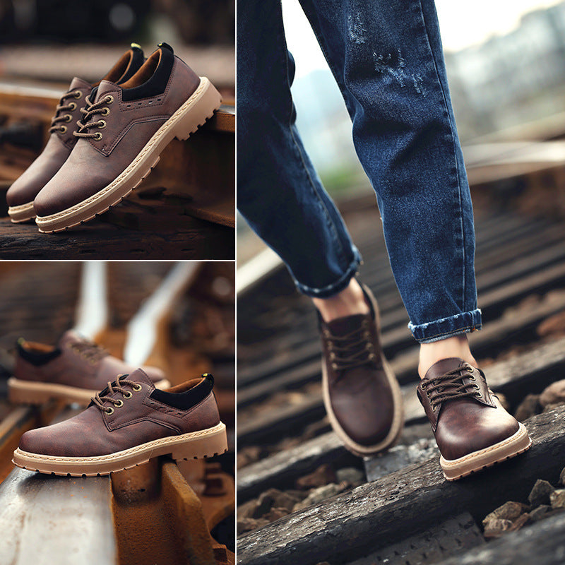 sapatos de couro para homens adequados para trabalho e lazer - O Retalho