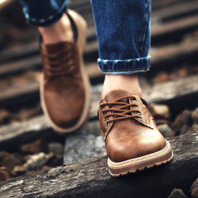 sapatos de couro para homens adequados para trabalho e lazer - O Retalho