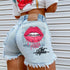 Calções Denim Rasgados para Mulheres - O Retalho