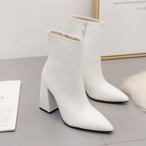 Short boots women Martin boots high heel women shoes - O Retalho