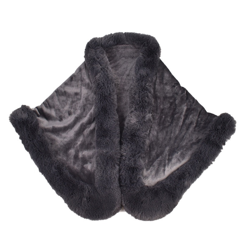 Women's Fur Collar Fur Shawl Warm - O Retalho