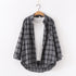 Camisa Xadrez Casual Tops Blusas - O Retalho