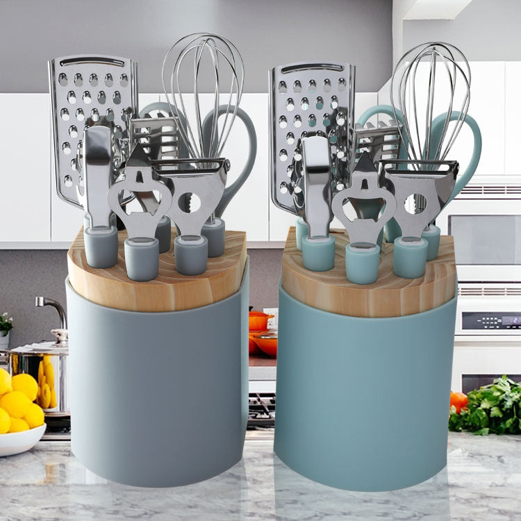 Conjunto de Utensílios de Cozinha em Aço Inoxidável - Praticidade e Estilo para Sua Casa - O Retalho