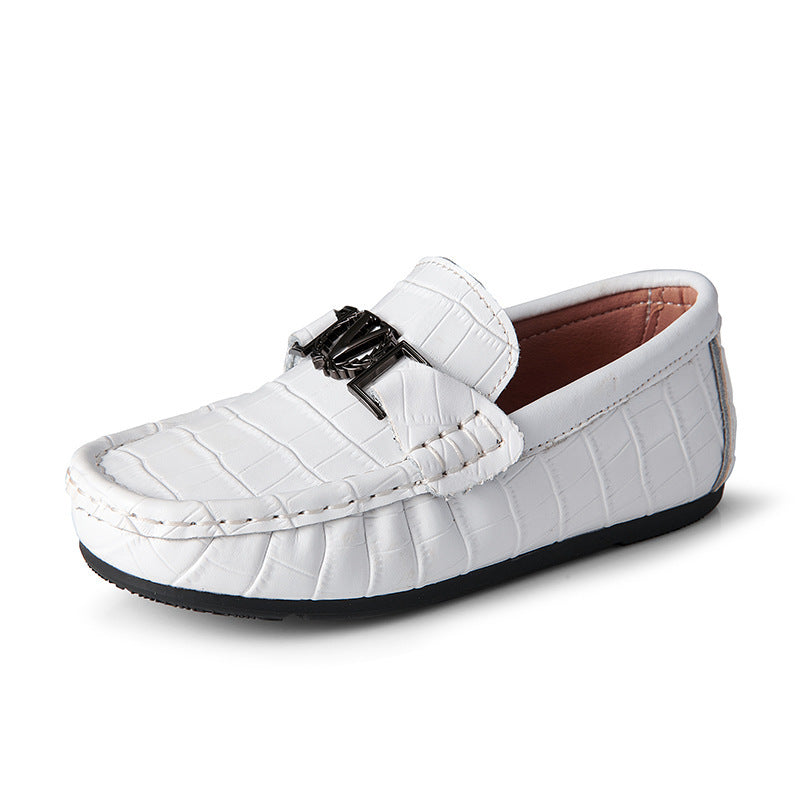 Sapatos Infantis Peas - Sapatos de Couro Deslizantes para Crianças - O Retalho