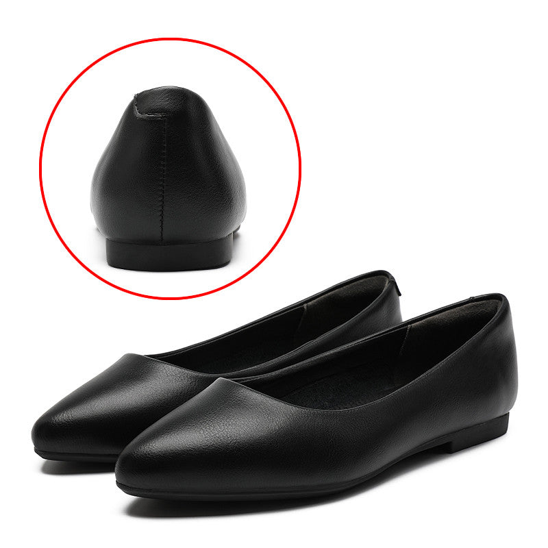 Sapatos de Trabalho de Couro Feminino Preto - O Retalho