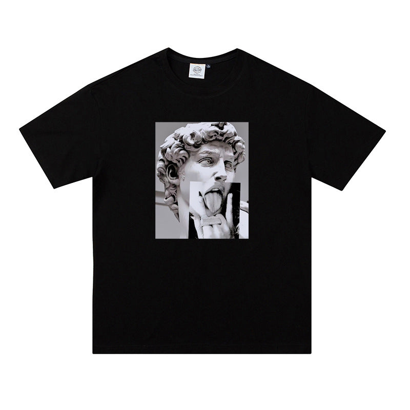 😃Camiseta masculina casual solta com gola redonda e respirável - O Retalho