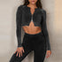 Conjunto de Roupas de Yoga em Denim sem Costura - Conforto e Estilo - O Retalho