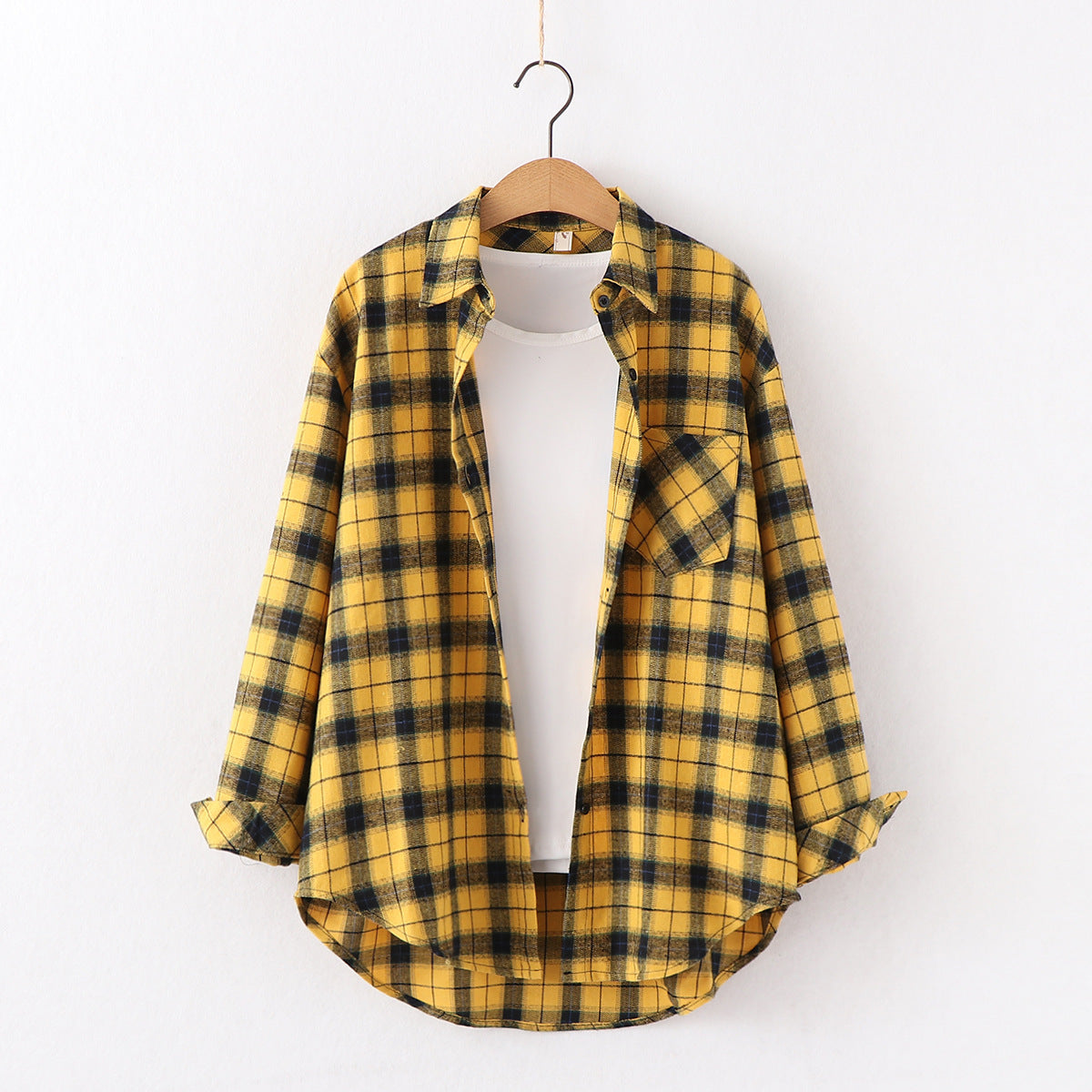 Camisa Xadrez Casual Tops Blusas - O Retalho