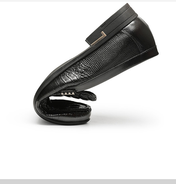 sapatos casuais de couro de primeira camada para homem - O Retalho