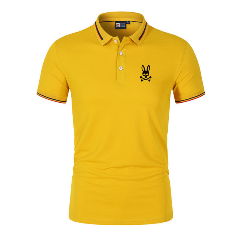Camisa polo masculina estampada de manga curta - O Retalho