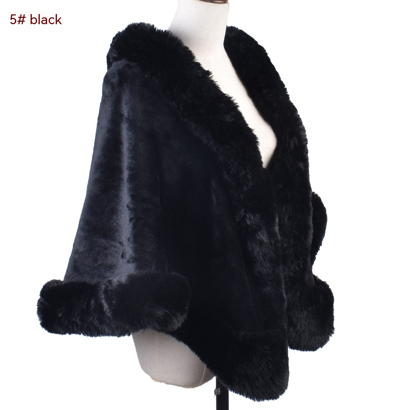 Women's Fur Collar Fur Shawl Warm - O Retalho
