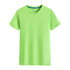 Cotton Blank With No Printed Patterns Round Neck Short T-shirt - O Retalho