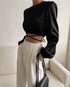 Crop top sem costas manga longa - O Retalho