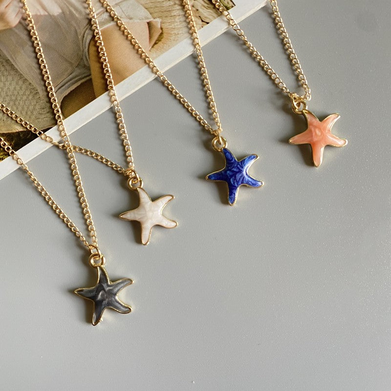 Colar de pingente de estrela do mar para mulheres - O Retalho