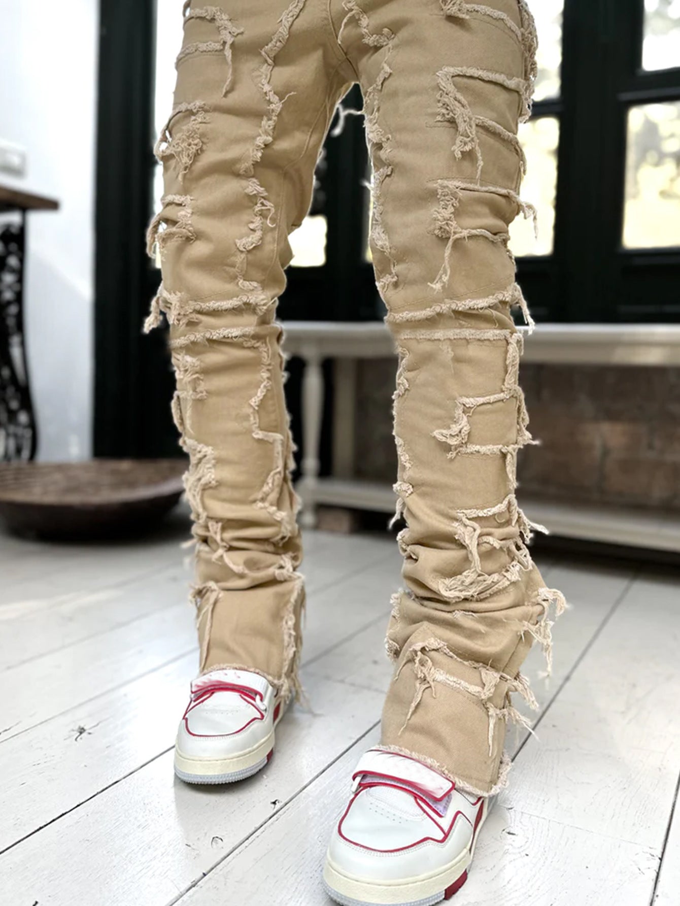 Jeans semi rasgada de Algodao masculino - O Retalho