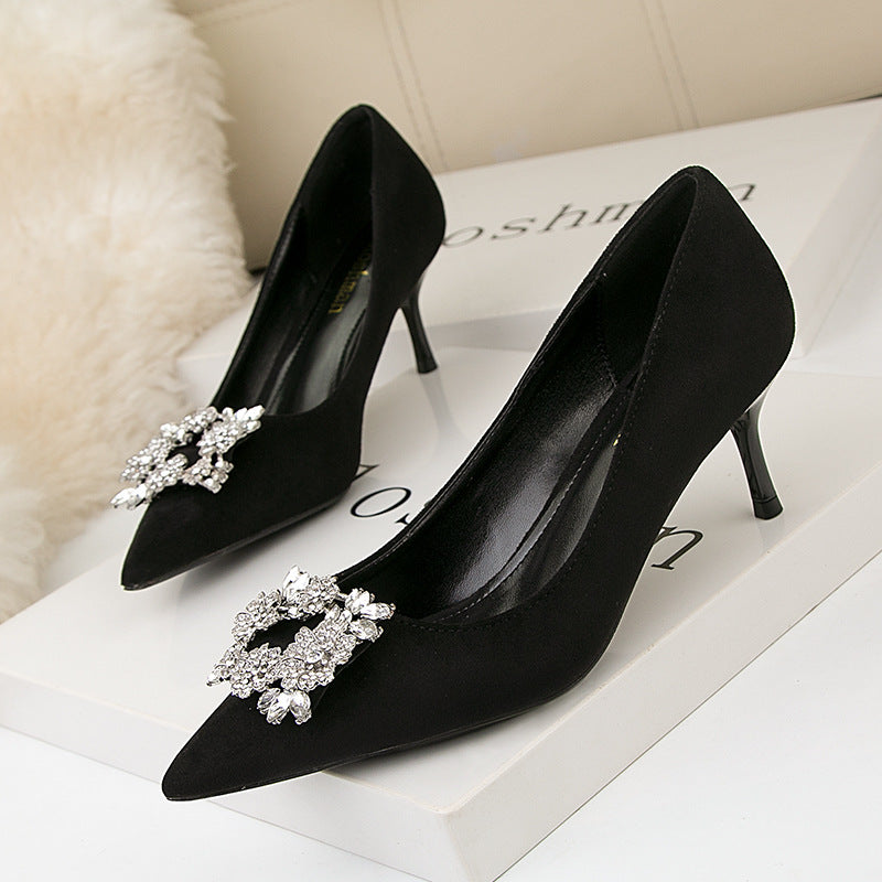 Women Pointed Toe Fashion High Heel Shoes - O Retalho
