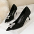 Women Pointed Toe Fashion High Heel Shoes - O Retalho