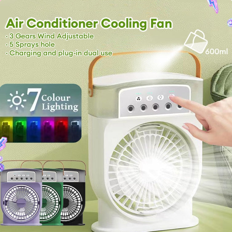 Ar-Condicionado Portátil USB com Ventilador de Refrigeração❄️🌈💨 - O Retalho