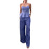 Lady Sexy Temperament Striped Tube Top Vest Slim-fit Pants Suit