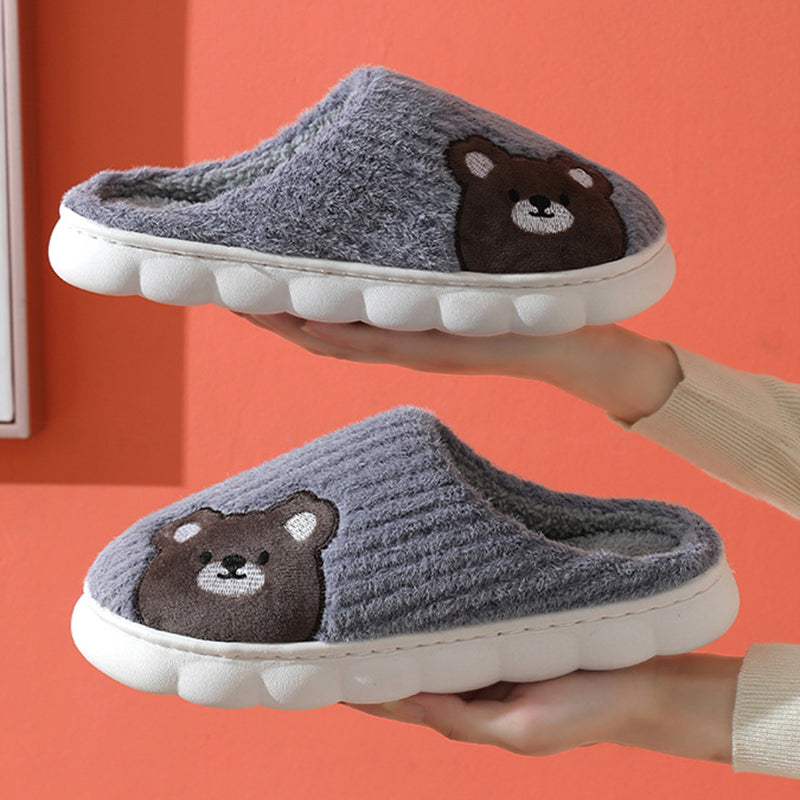Pantufas Fofas de Coelho Listrado para Mulheres - O Retalho