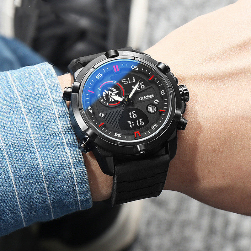 Relógio de metal luminoso esportivo aquático masculino - O Retalho