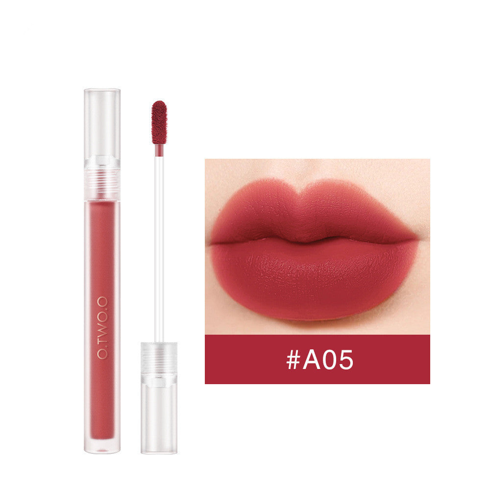 O.TWO.O Matte Waterproof Long Lasting Non-stick Moisturizing Lip Glaze - O Retalho