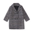 Gray plaid houndstooth coat for girls - O Retalho