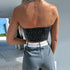 Crop top sexy de jeans - O Retalho