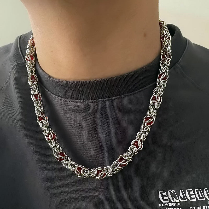 Colar com emenda de safira para homens - O Retalho