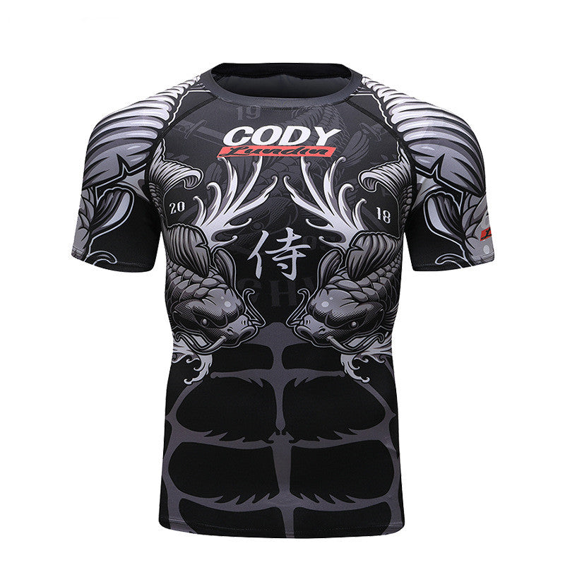 Camiseta Esportiva de Manga Curta para Homens - O Retalho