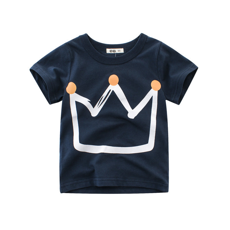 Camiseta infantil de manga curta para meninos - O Retalho