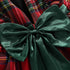 Vestido de Natal com laço xadrez vermelho para meninas - O Retalho